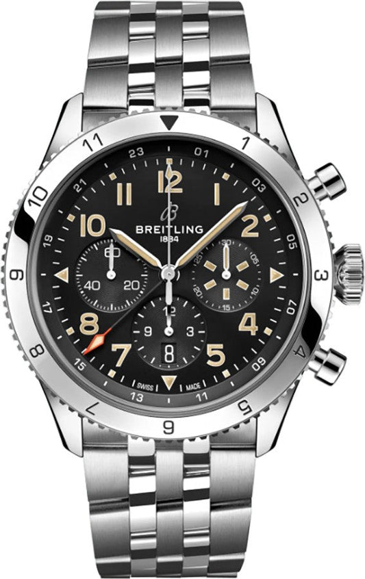 Breitling Aviator Super AVI B04 P-51 Mustang Steel Men's GMT Watch AB04453A1B1A1
