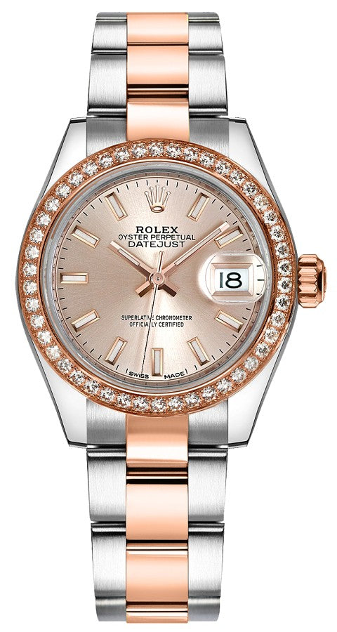 Rolex Lady-Datejust 28 Stainless Steel & Gold Watch 279381RBR-0024