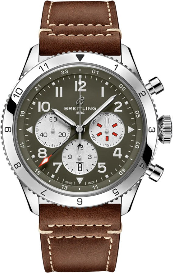Breitling Aviator Super Avi B04 Curtiss Warhawk 46mm Men's Watch GMT Feature AB04452A1L1X1