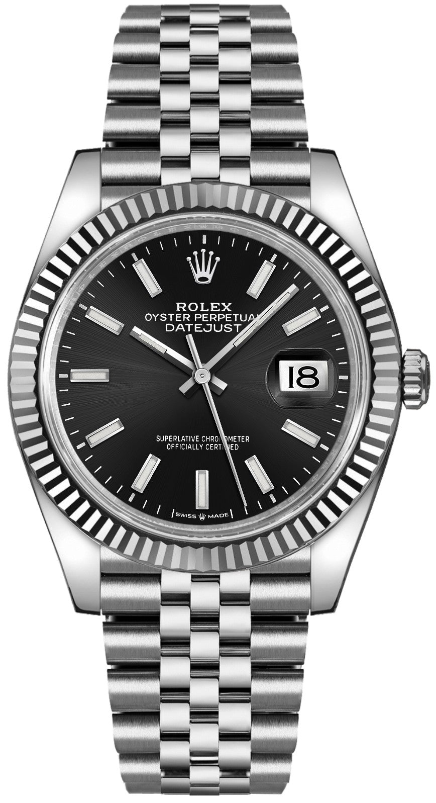 Rolex Datejust 36 Black Dial Jubilee Bracelet Luxury Watch 126234-0015