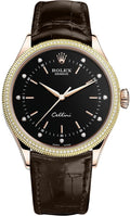 Rolex Cellini Time 18k Rose & Yellow Gold Diamonds Men's Watch 50605RBR-0013