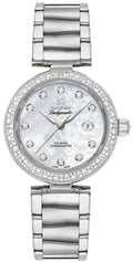 Omega De Ville Ladymatic Pearl White & Diamond Dial Stainless Ladies Watch 425.35.34.20.55.002