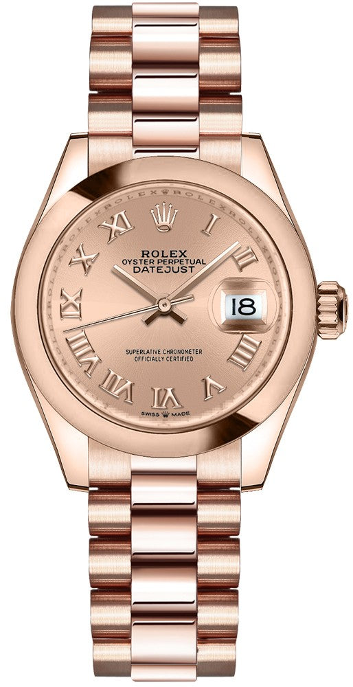 Rolex Datejust 31 Rose Dial President Bracelet Women's Watch 278245-0034