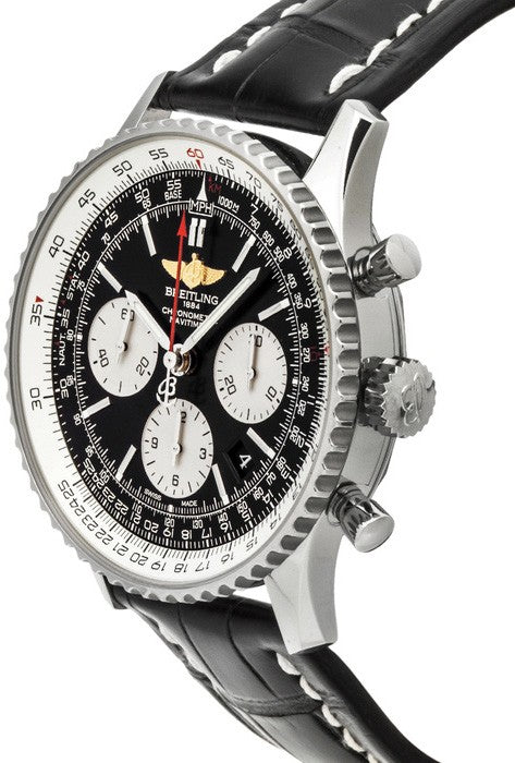Breitling Navitimer 01 43 Black Dial Chronograph Men's Watch AB012012/BB01-744P