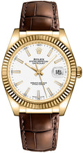 Rolex Datejust 36 White Dial Solid 18k Gold Luxury Watch 116138
