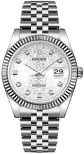 Rolex Datejust 36 White Gold Fluted Bezel Luxury Watch 116234-0087