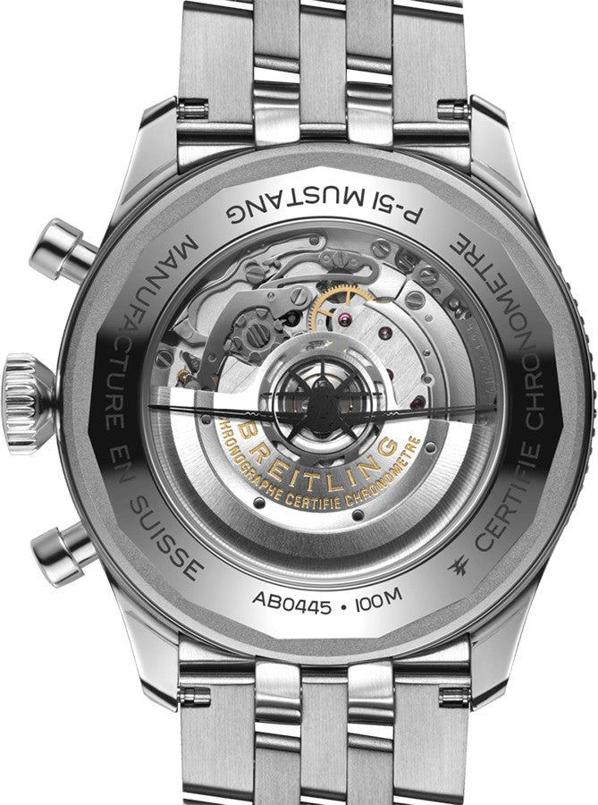 Breitling Aviator Super AVI B04 P-51 Mustang Steel Men's GMT Watch AB04453A1B1A1