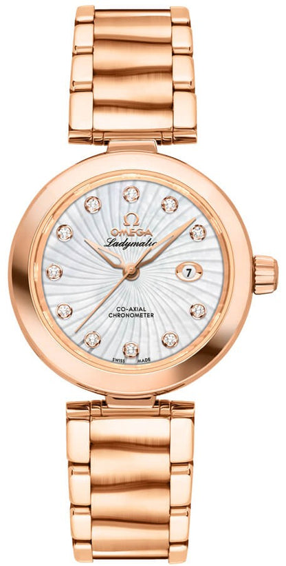 Omega De Ville Ladymatic Rose Gold Luxury Women's Watch 425.60.34.20.55.001