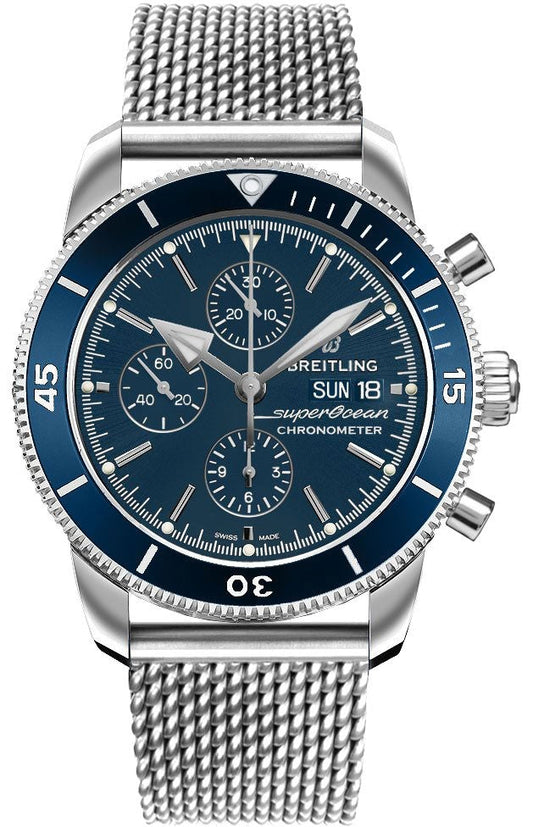 Breitling Superocean Heritage II Chronograph 44 Blue Dial Men's Watch A13313161C1A1