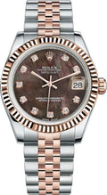 Rolex Datejust 31 Black Mother of Pearl Dial Watch 178271-0032