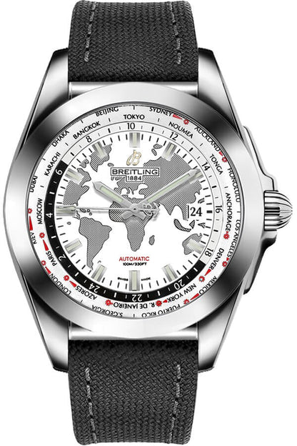 Breitling Galactic Unitime 44 Steel Men's Watch WB3510U0/A777-109W