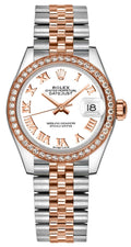 Rolex Lady-Datejust 28 White Dial Diamond Jubilee Women's Watch 279381RBR