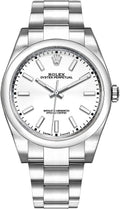 Rolex Oyster Perpetual 39 White Dial Men's Watch 114300-0004