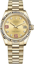 Rolex Datejust 31 Solid Gold Watch 178278-0127