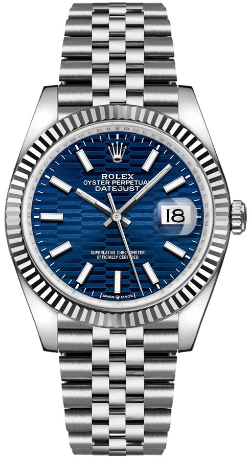 Rolex Datejust 36 Blue Fluted Motif Dial 36mm Unisex Watch 126234-0049