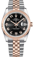 Rolex Datejust 36 Rose Gold Fluted Bezel Watch 116231-0090