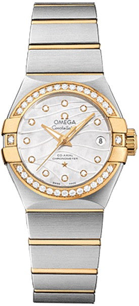 Omega Constellation Steel & 18k Yellow Gold Women's Watch 123.25.27.20.55.004