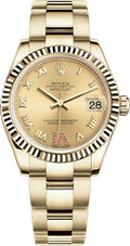 Rolex Datejust 31 Solid Yellow Gold Women's Watch 178278-0133