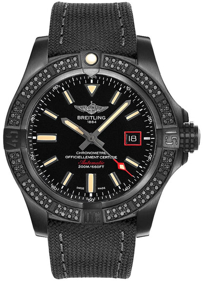 Breitling Avenger Blackbird 44 Diamond Bezel Men's Watch V17311AT/BD74-109W