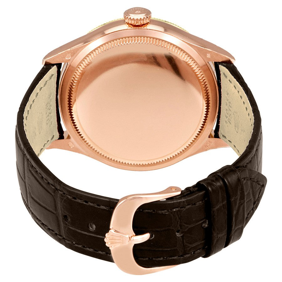 Rolex Cellini Time 18k Rose & Yellow Gold Diamonds Men's Watch 50605RBR-0013