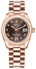 Rolex Datejust 31 Rose Gold Women's Watch 178245F-0032