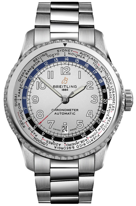 Breitling Navitimer Aviator 8 B35 Automatic Unitime 43 Steel Men's Watch AB3521U01G1A1