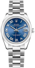 Rolex Datejust 31 Blue Dial Roman Numerals Women's Watch 278240-0017