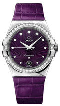 Omega Constellation Purple Dial Diamond Women's Watch 123.18.35.60.60.001