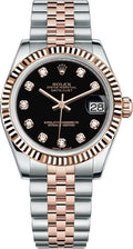 Rolex Datejust 31 Black Diamond Dial Watch 178271-0017
