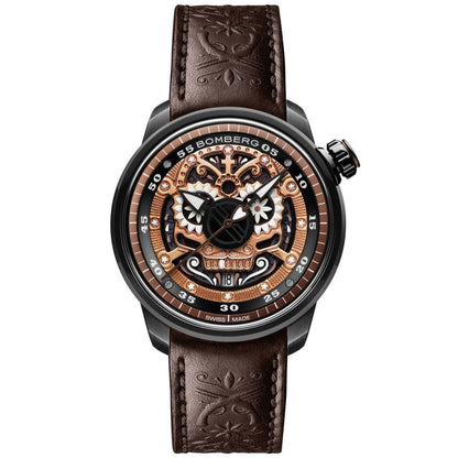 Bomberg BB-01 Automatic Mariachi Skull Men's Brown Watch