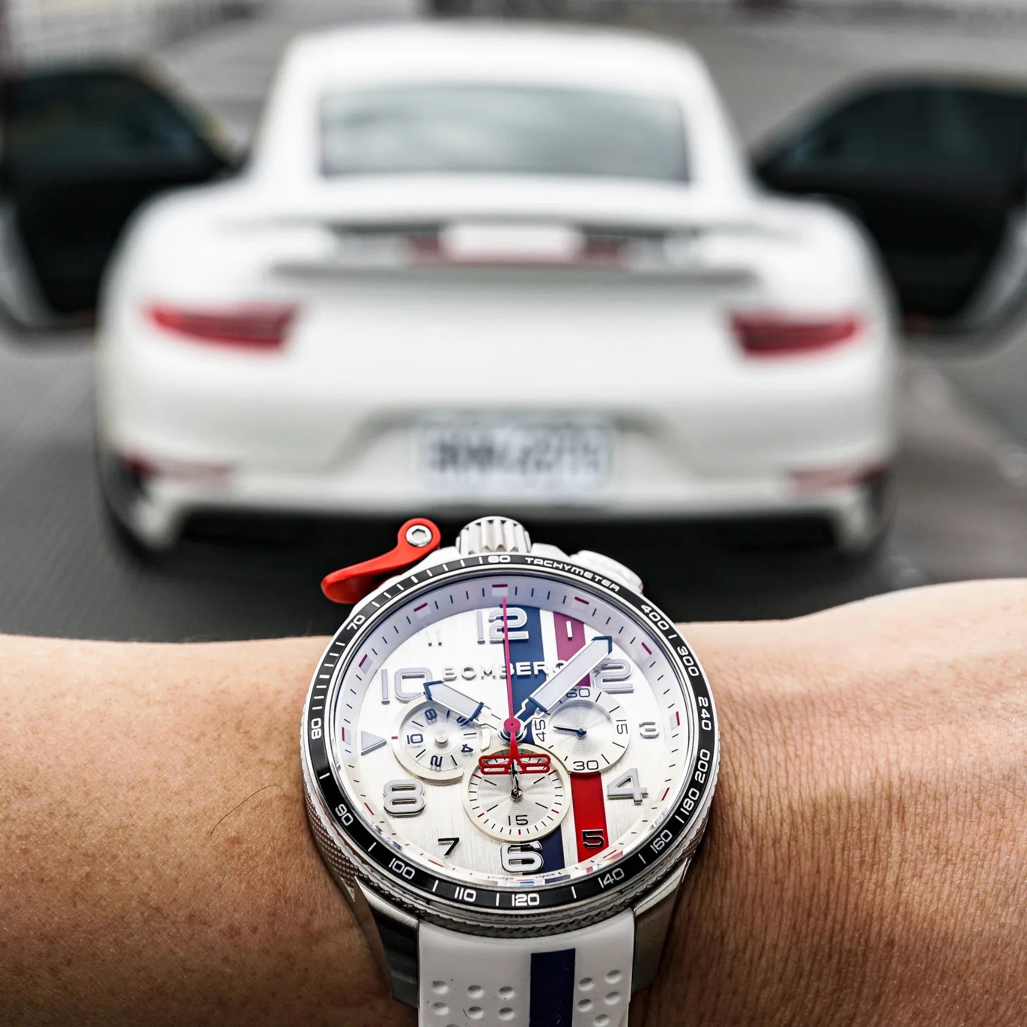 Bomberg Le Mans Men's White Watch