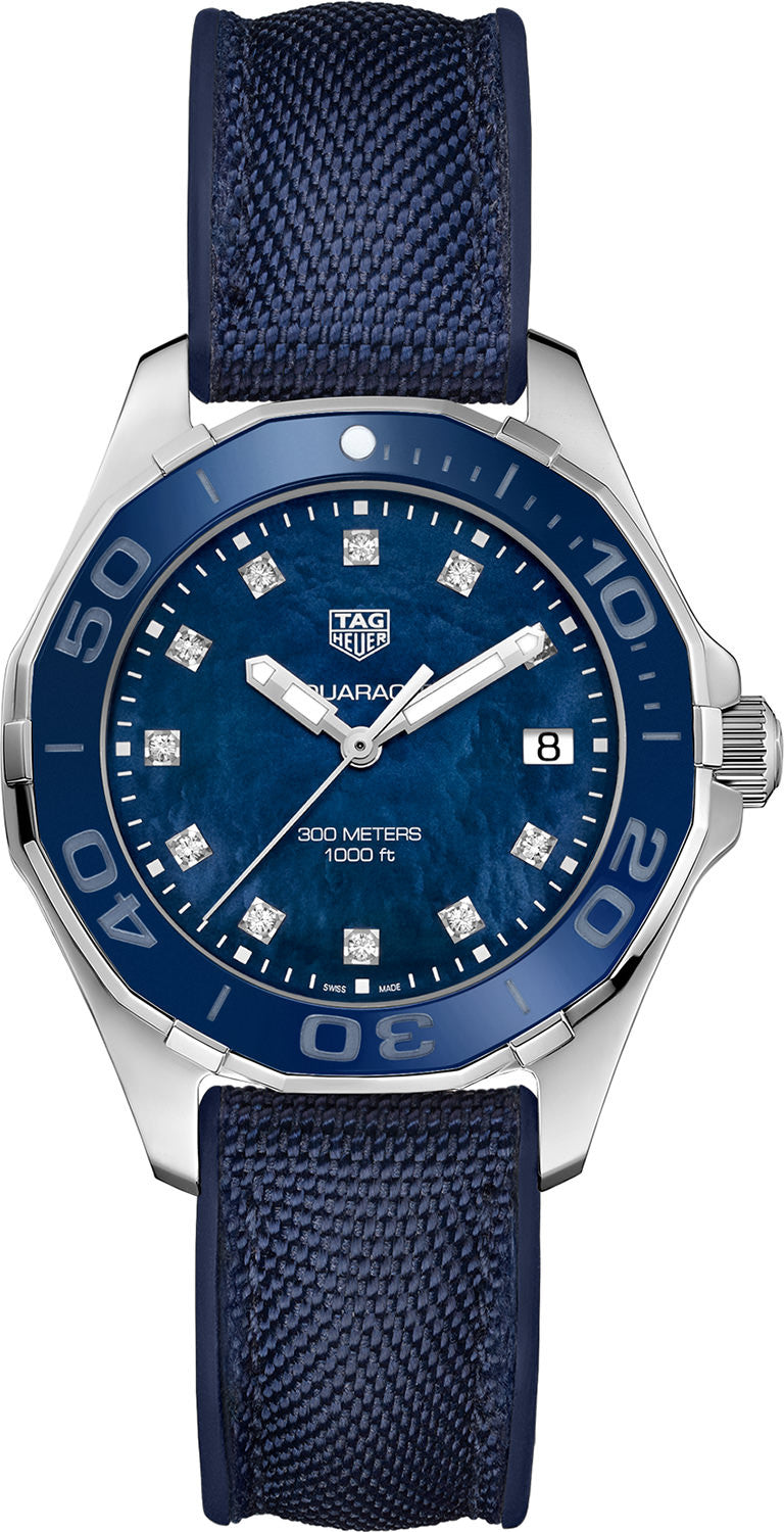 Tag Heuer Aquaracer Blue Mother of Pearl Dial Watch for Women - WAY131L.FT6091