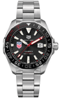 Tag Heuer Aquaracer Automatic Match Timer Black Dial Silver Steel Strap Watch for Men - WAY201G.BA0927