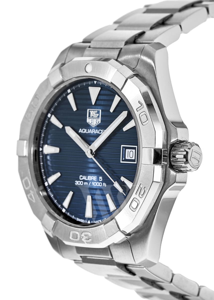 Tag Heuer Aquaracer Automatic Blue Dial Silver Steel Strap Watch for Men - WAY2112.BA0928