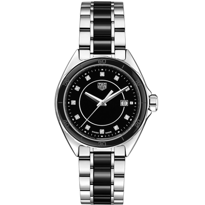 Tag Heuer Formula 1 Diamonds Black Dial Two Tone Steel Strap Watch for Women - WBJ141AB.BA0973