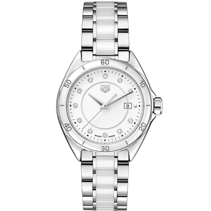 Tag Heuer Formula 1 Diamonds White Dial Two Tone Steel Strap Watch for Women - WBJ141AD.BA0974