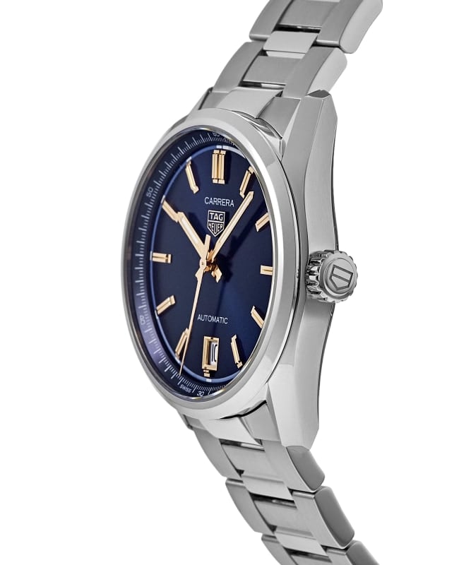 Tag Heuer Carrera Date Blue Dial Silver Steel Strap Watch for Women - WBN2311.BA0001
