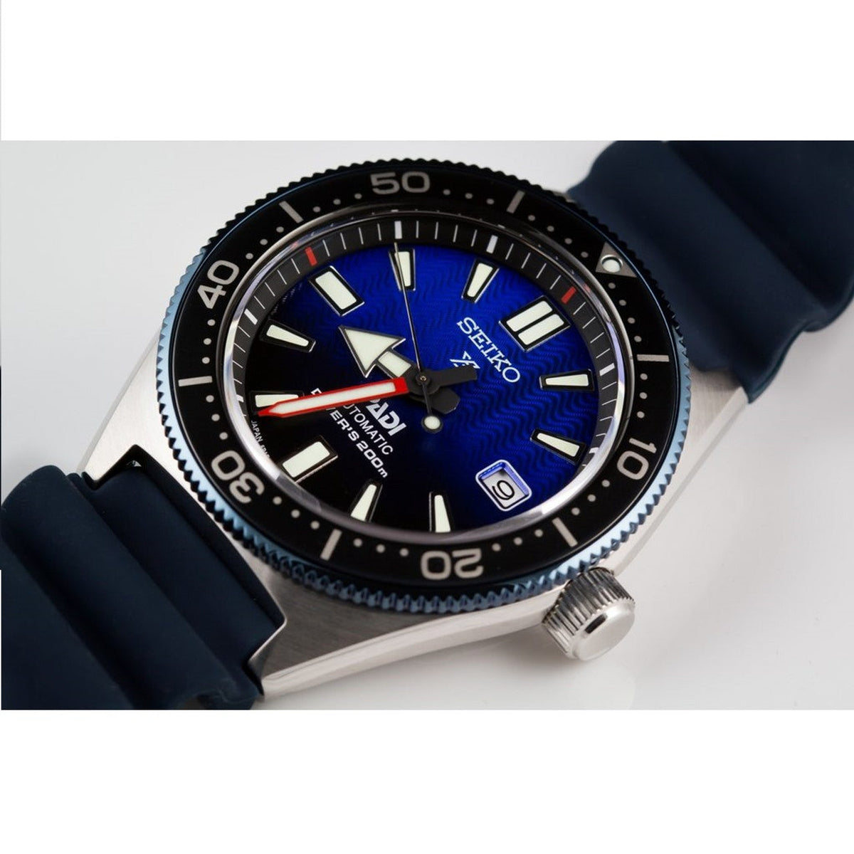 Seiko Prospex PADI Special Edition Divers 200M Blue Dial Blue Rubber Strap Watch For Men - SPB071J1