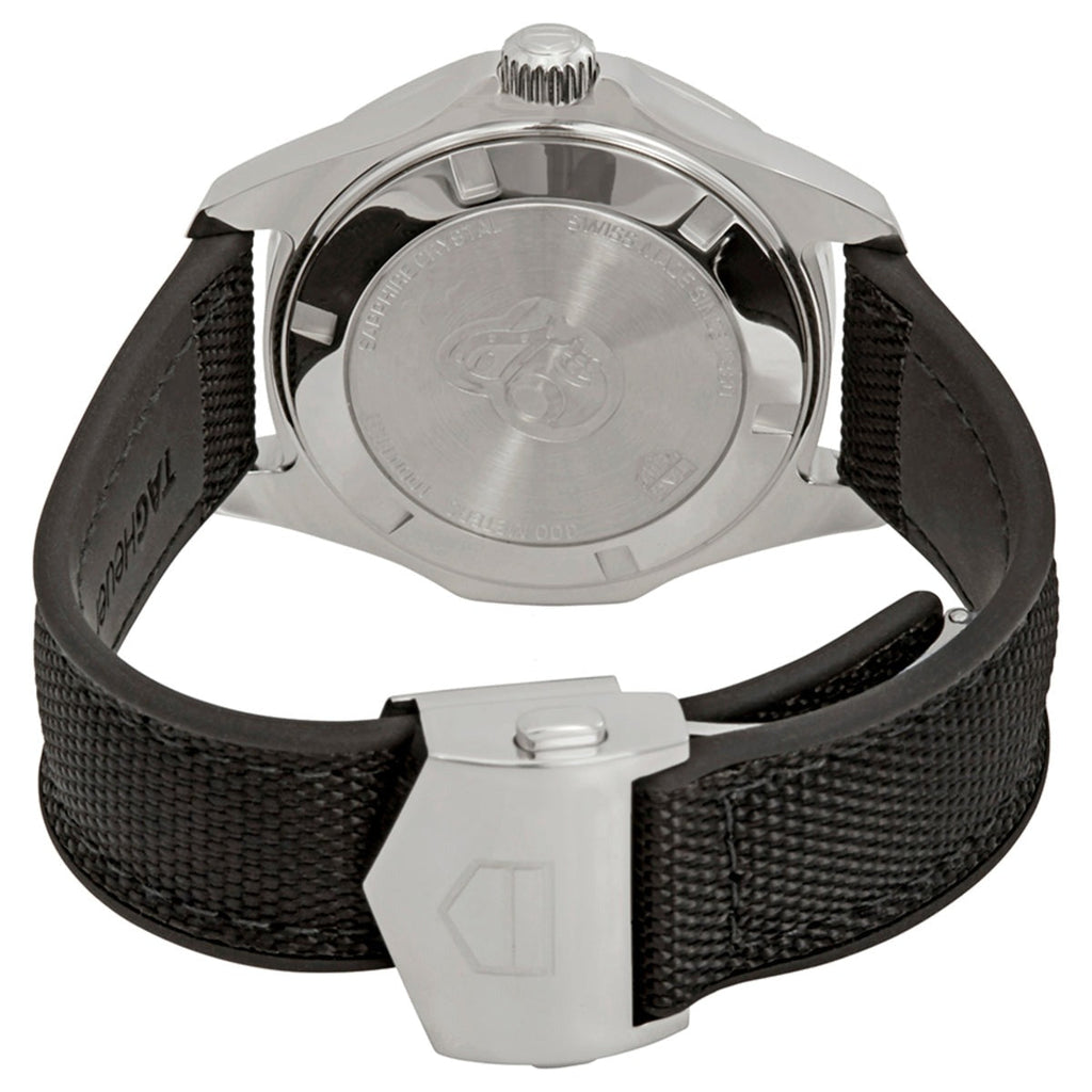 Tag Heuer Aquaracer Diamonds Mother of Pearl Black Dial Black Nylon Strap Watch for Women - WAY131P.FT6092