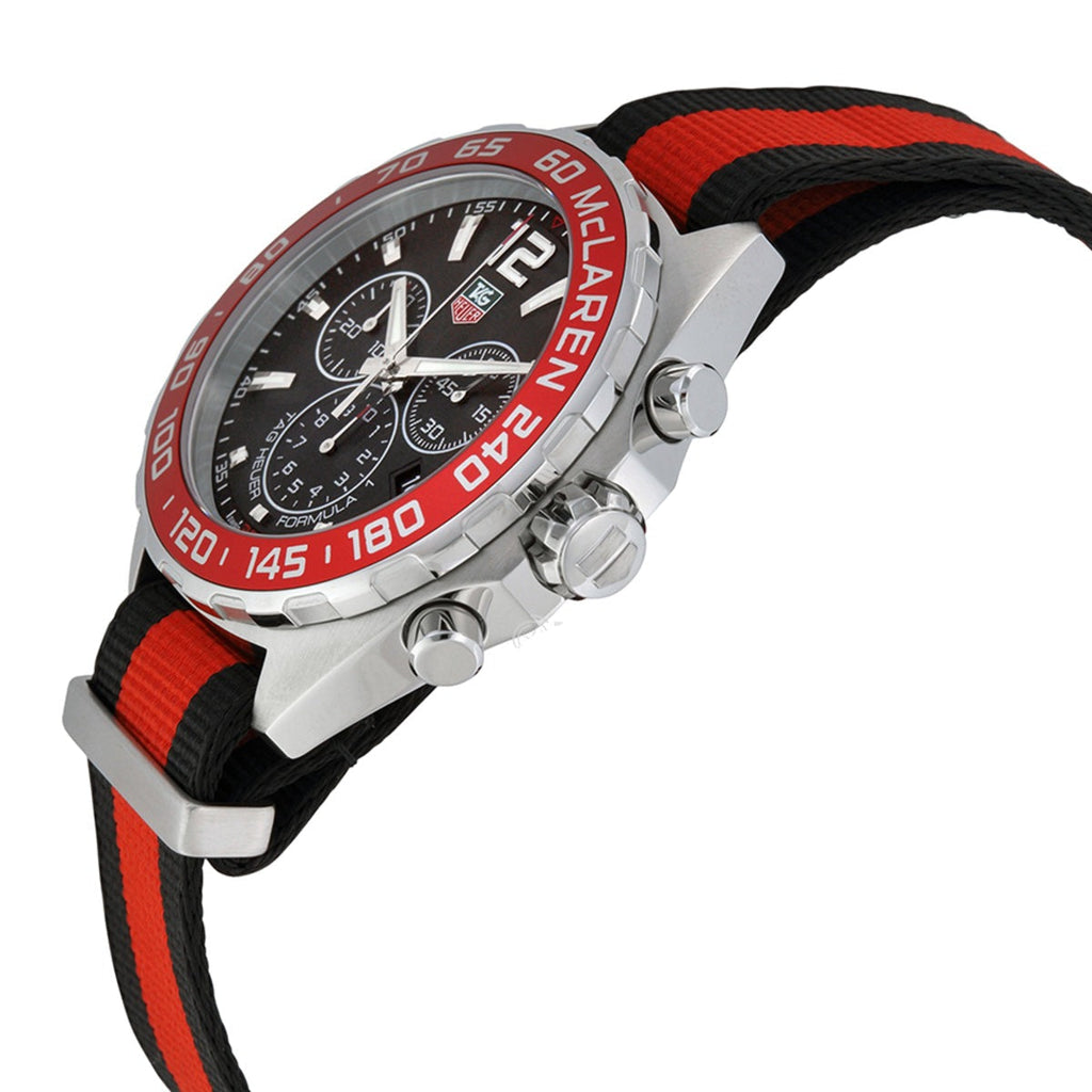 Tag Heuer Formula 1 McLaren Limited Edition Chronograph Black Dial Two Tone NATO Strap Watch for Men - CAZ1112.FC8188
