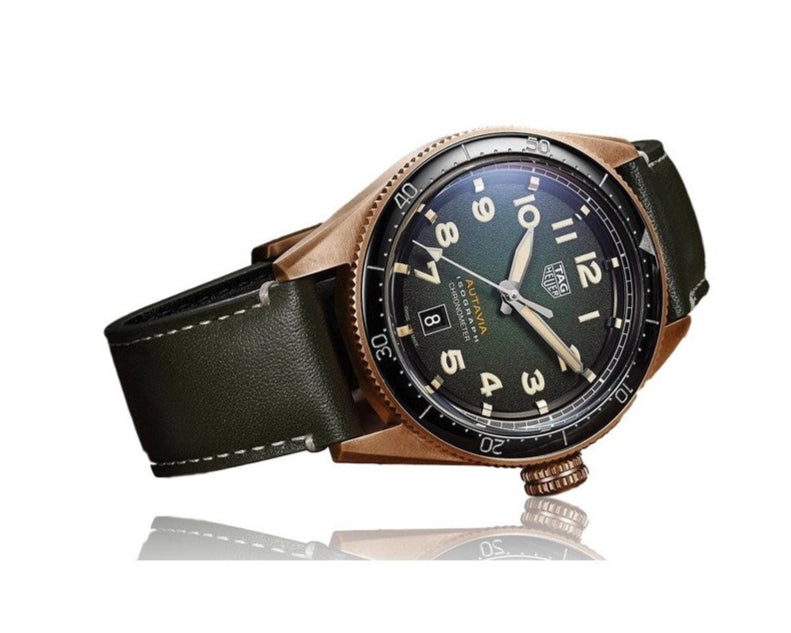 Tag Heuer Autavia Olive Green Dial Watch for Men - WBE5190.FC8268